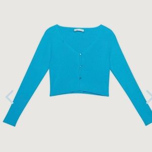 Oak + Fort Cropped button front cardigan